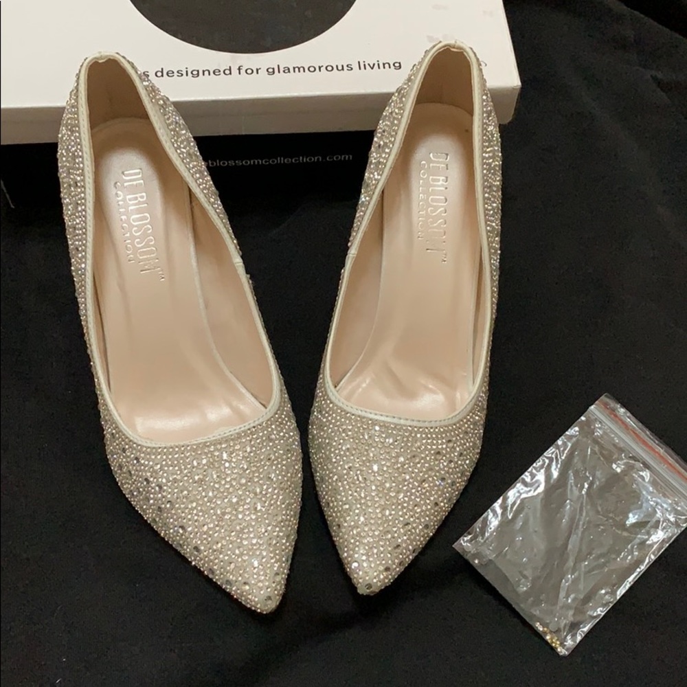 Pumps with all over crystals from David’s Bridal